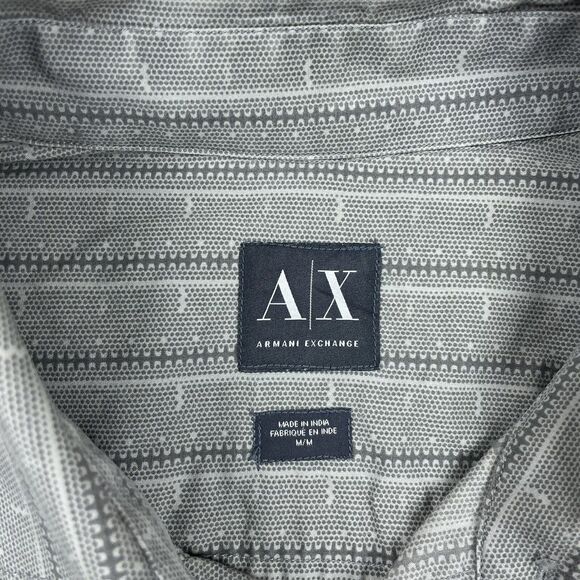 Armani Exchange Adult Medium Gray Pattern Long Sleeve Mens - Picture 9 of 13
